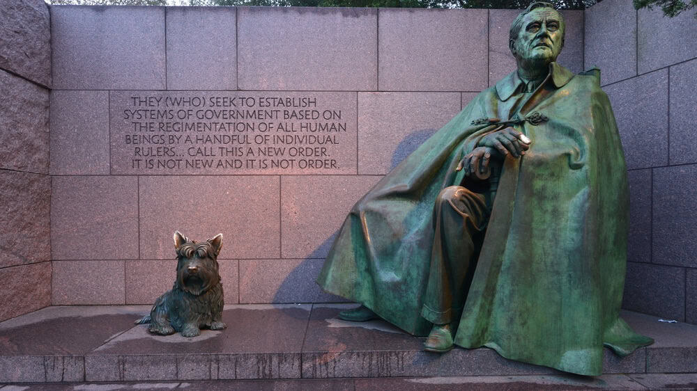 Franklin Roosevelt Memorial in Washington DC, United States