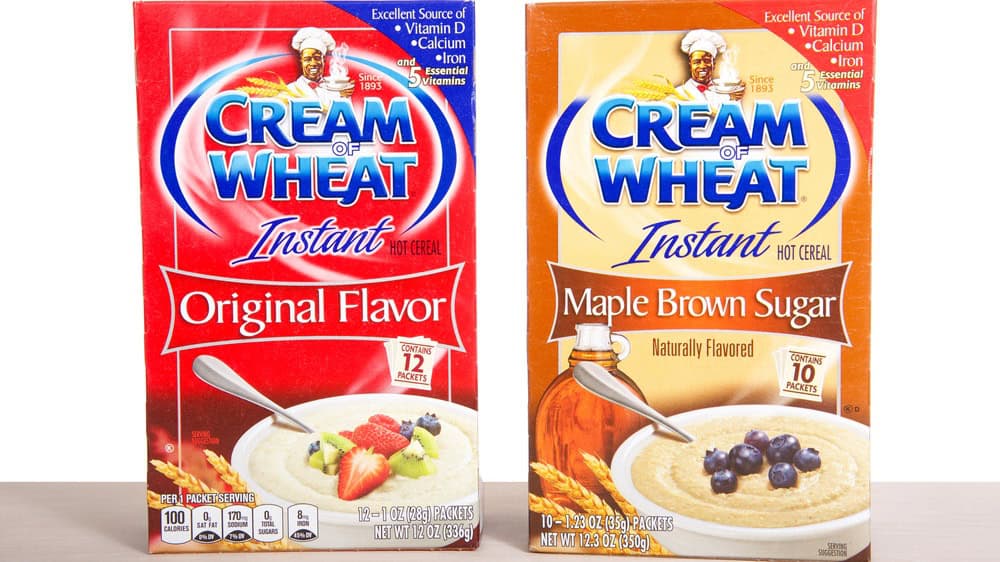 Alameda, CA - June 18, 2020: Boxes of Instant Cream of wheat instant cereal, original and brown sugar, a type of breakfast porridge mix made from wheat semolina.
