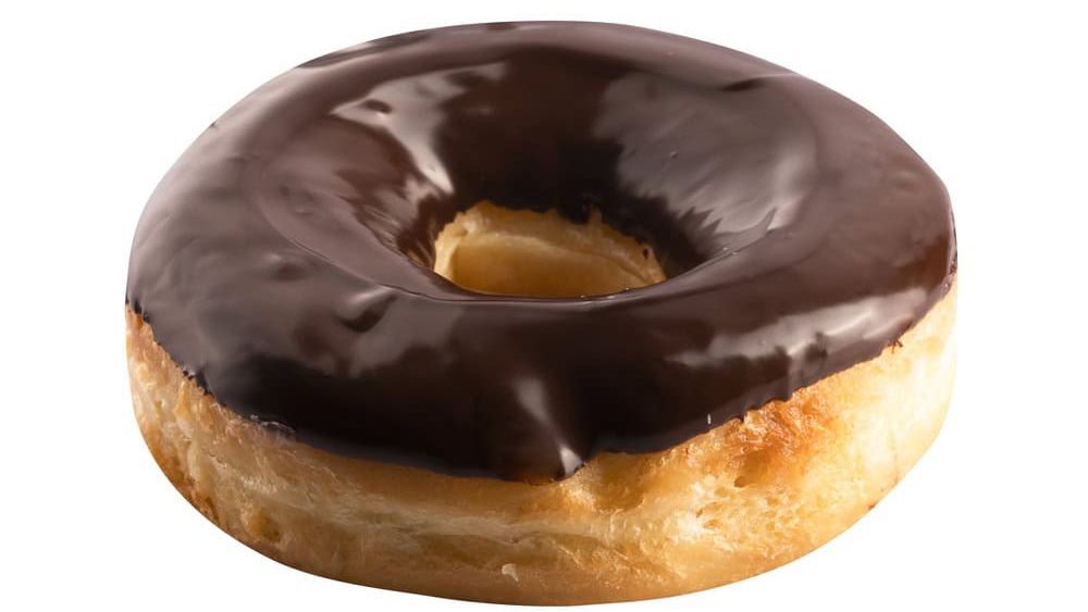 chocolate donut isolated on a white background