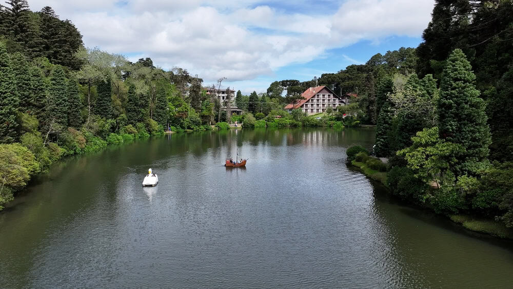 Gramado Brazil. Black Lake At Gramado In Rio Grande Do Sul Brazil. State Park Landscape. Tourism Travel. Nature Park. Black Lake At Gramado In Rio Grande Do Sul Brazil. Botanical Scenery.