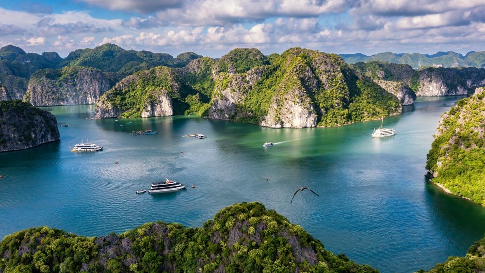 Lan Ha bay is the UNESCO World Heritage Site, it is a beautiful natural wonder in northern Vietnam