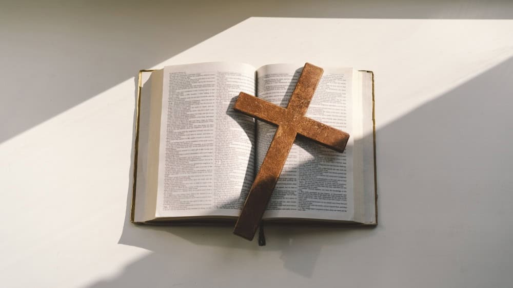 Reading the Holy Bible in home. Concept for faith, spirituality and religion. Peace, hope, dreams concept