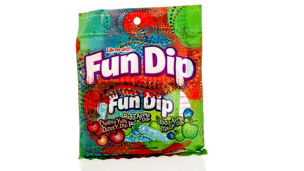 Winneconnie, WI - 18 July 2016: Bag of Fun Dip on an isolated background.