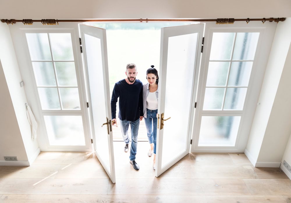 Couple move to new house