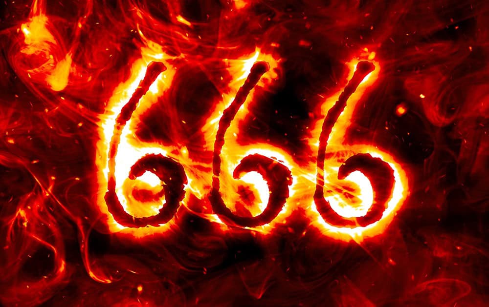 666 is the number of the beast hell devil poster